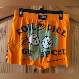 Men’s Captain Morgan Spiced Rum orange lounge shorts - size XL (40/42)